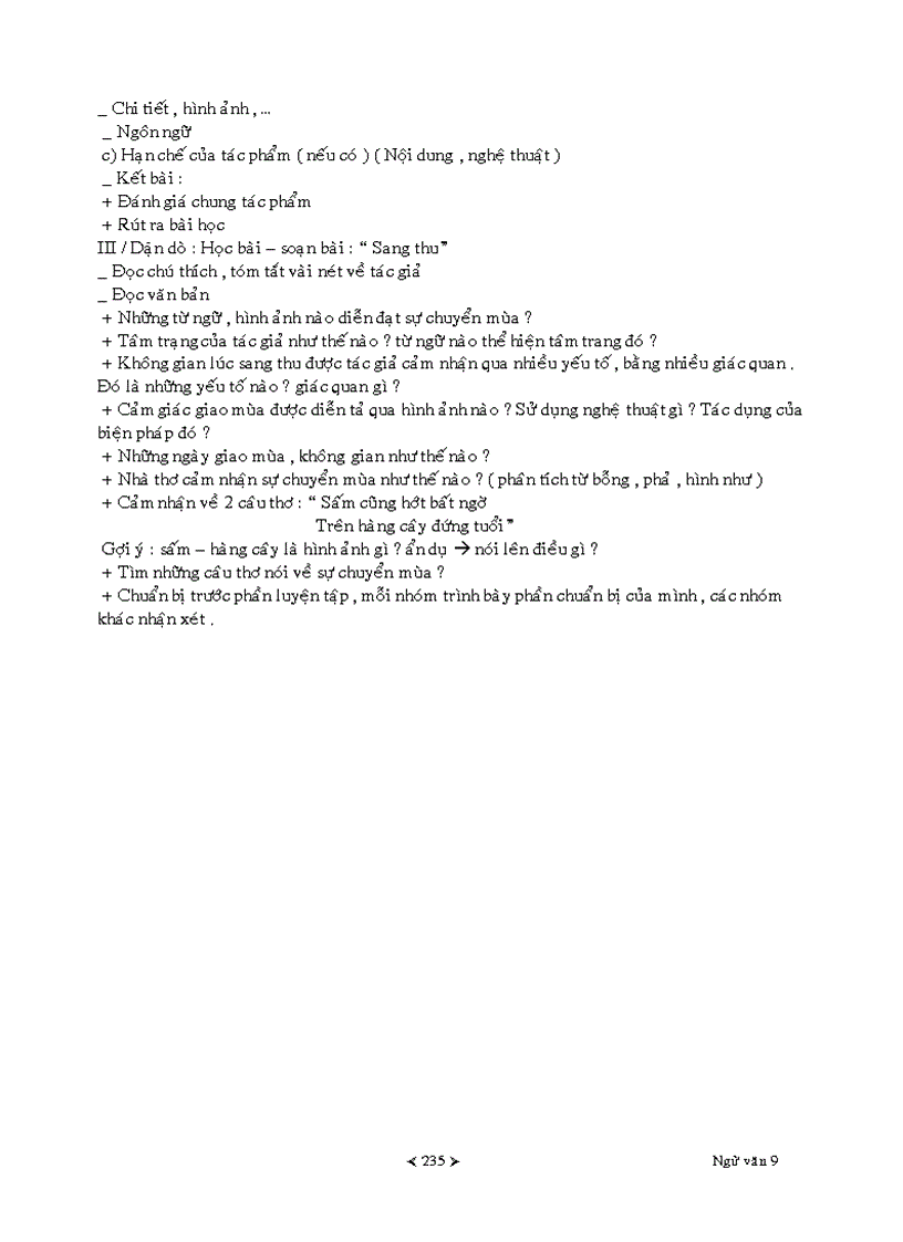 image for page Giáo án Ngữ văn lớp 9 Học kì I