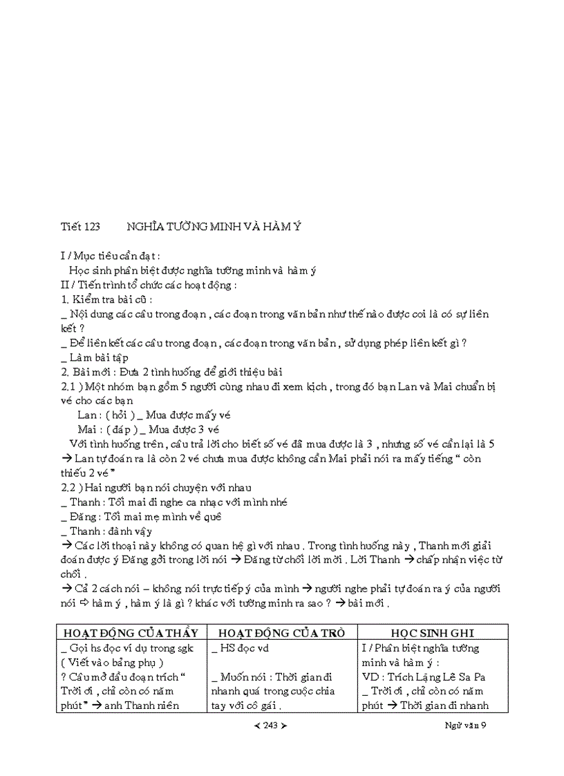 image for page Giáo án Ngữ văn lớp 9 Học kì I