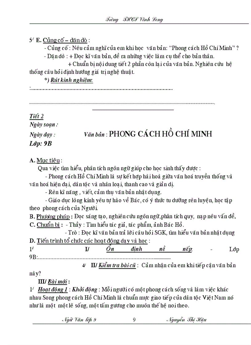 image for page Giao an ngu van lop 9