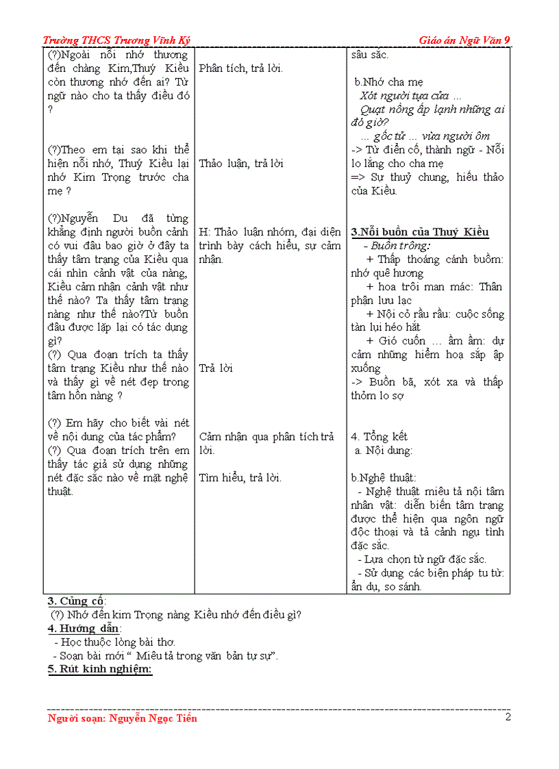 image for page Giáo án ngữ văn tuần 8 chuẩn KTKN