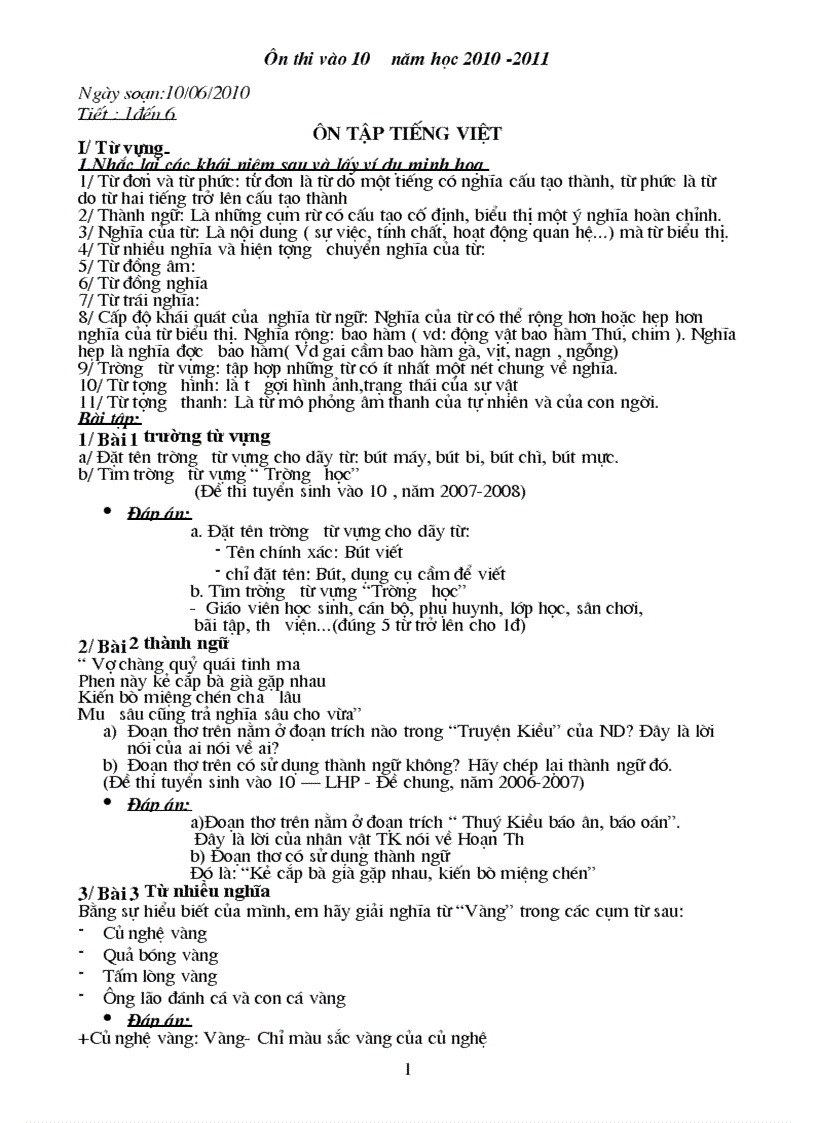 image for page Giao an on thi vao 10