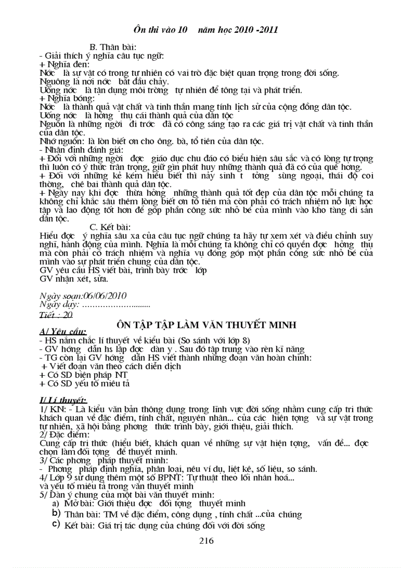 image for page Giao an on thi vao 10