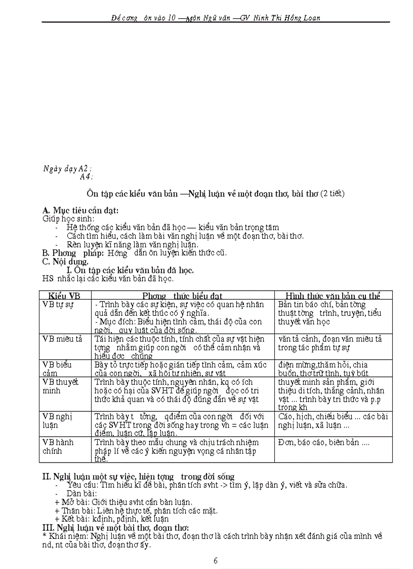 image for page Giáo án ôn thi vào lớp 10 Môn văn