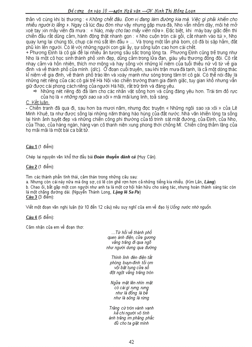 image for page Giáo án ôn thi vào lớp 10 Môn văn