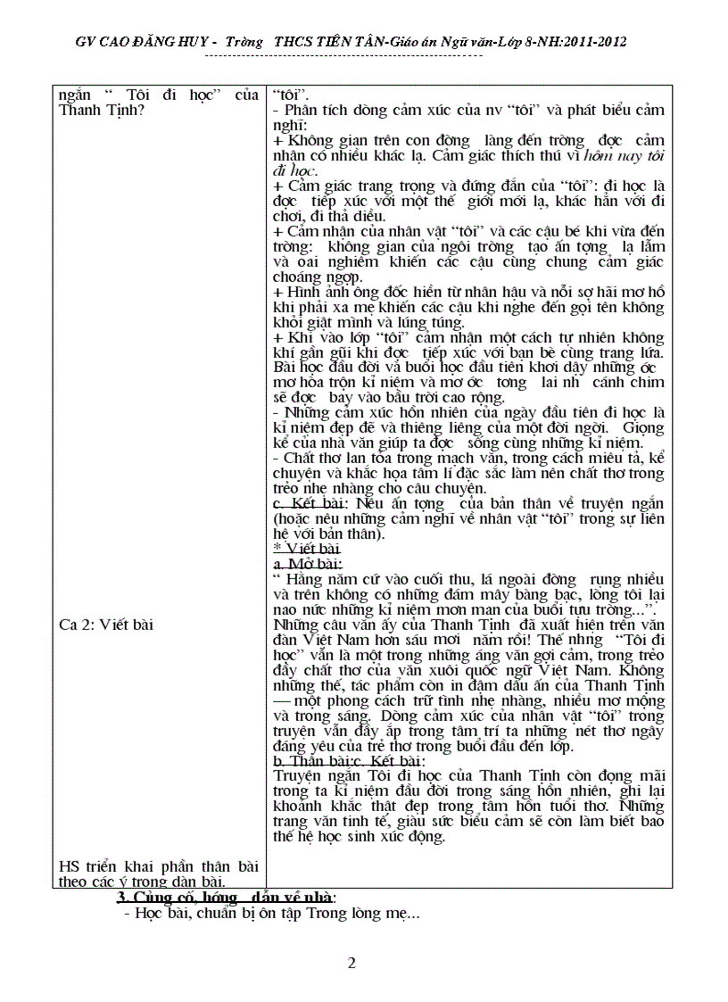 image for page Giáo án phụ đạo ngữ văn 8