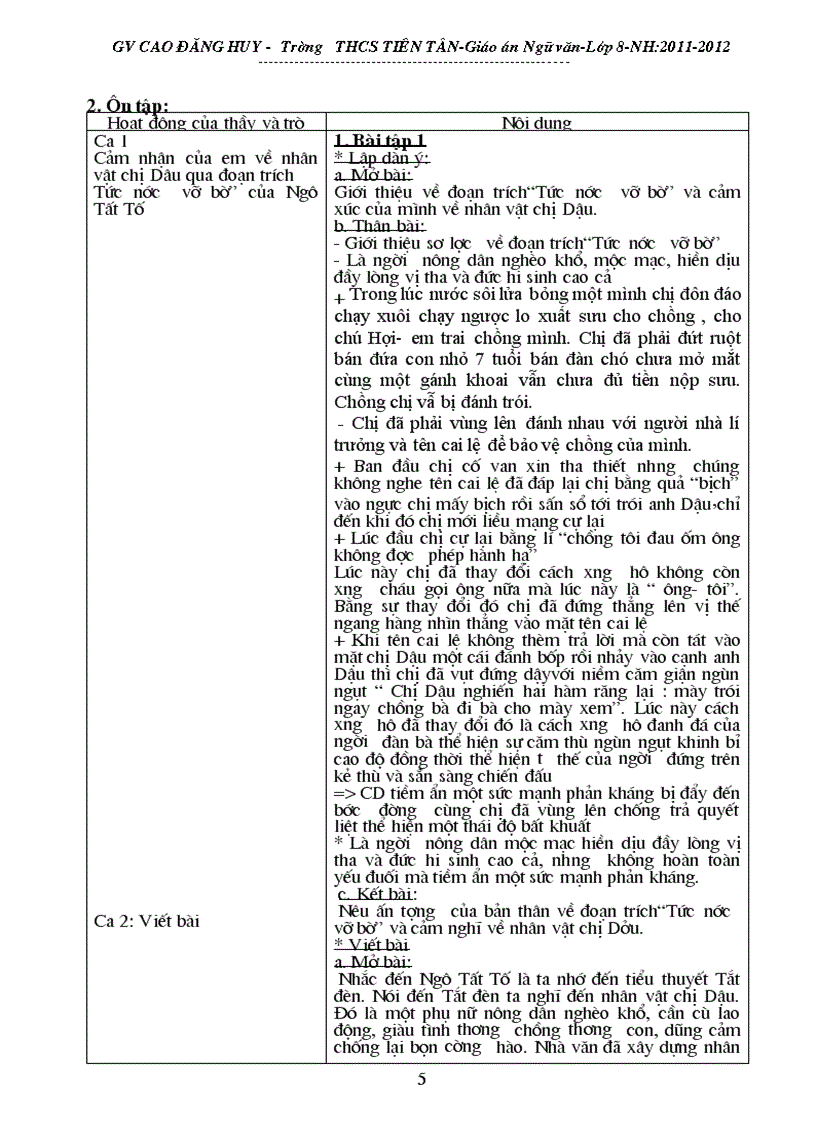 image for page Giáo án phụ đạo ngữ văn 8