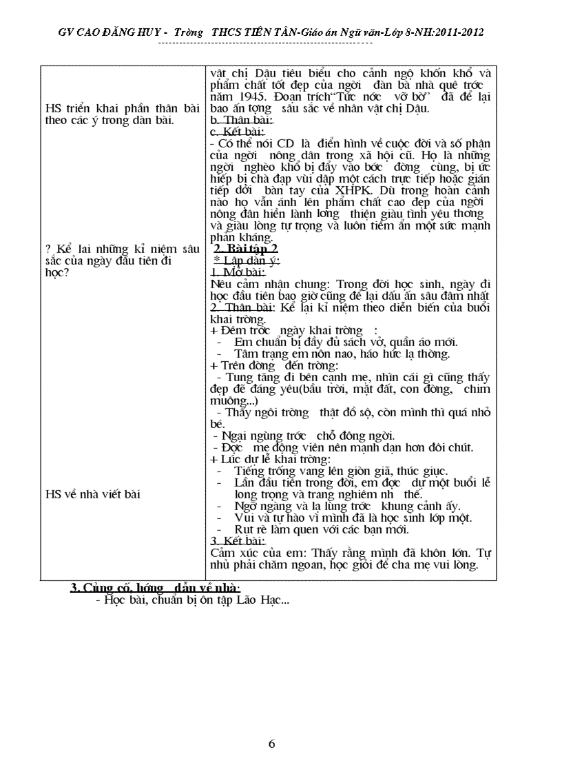 image for page Giáo án phụ đạo ngữ văn 8