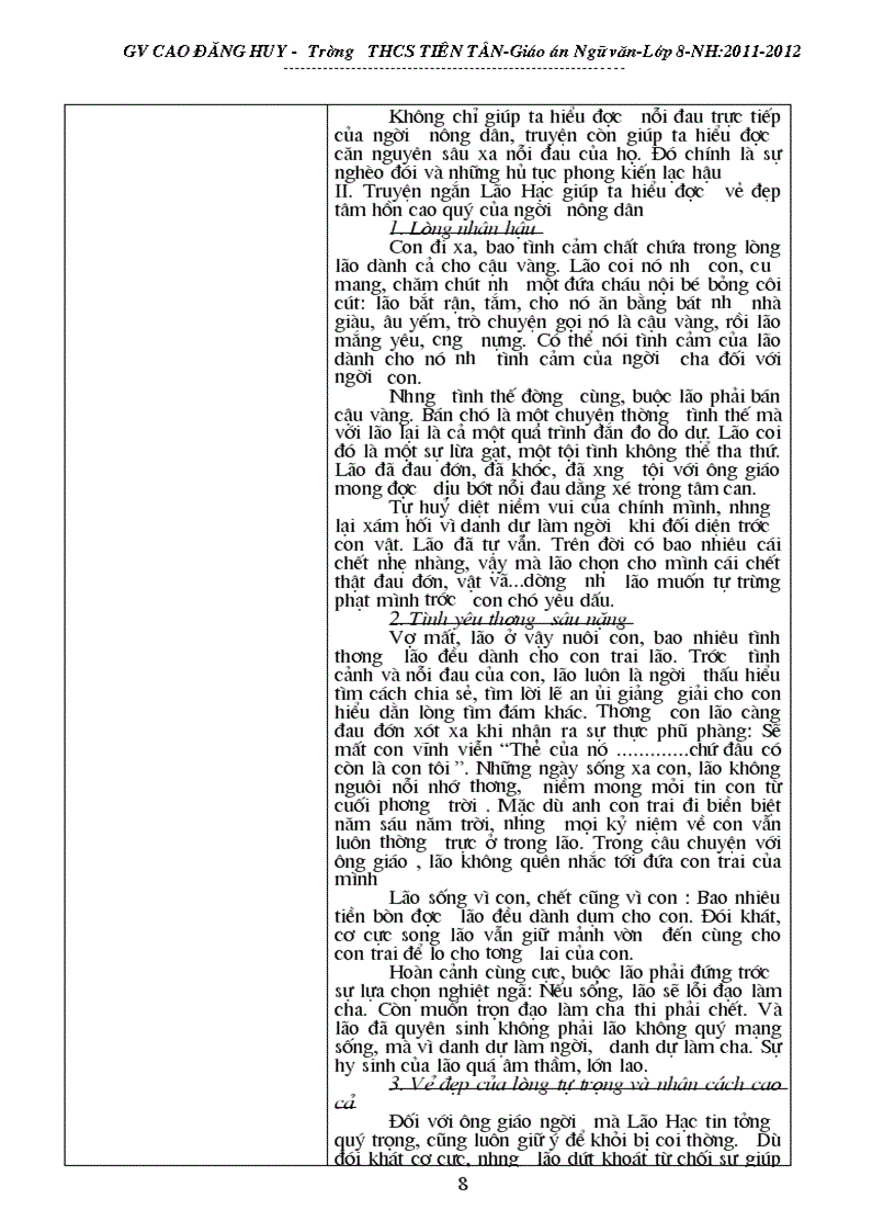 image for page Giáo án phụ đạo ngữ văn 8