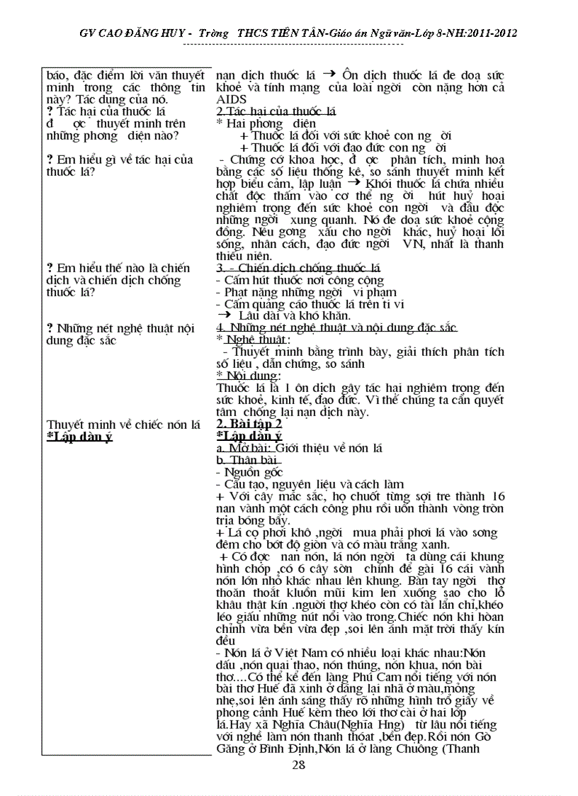 image for page Giáo án phụ đạo ngữ văn 8