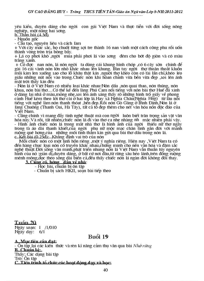 image for page Giáo án phụ đạo ngữ văn 8