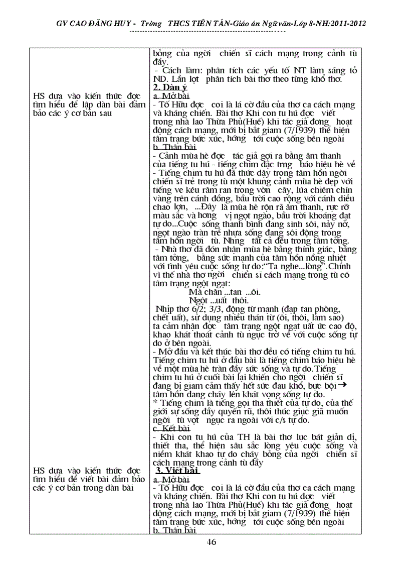 image for page Giáo án phụ đạo ngữ văn 8