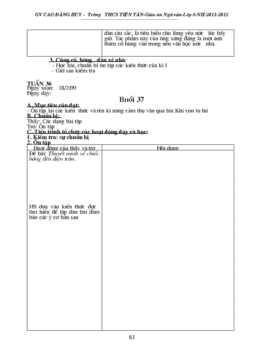 image for page Giáo án phụ đạo ngữ văn 8