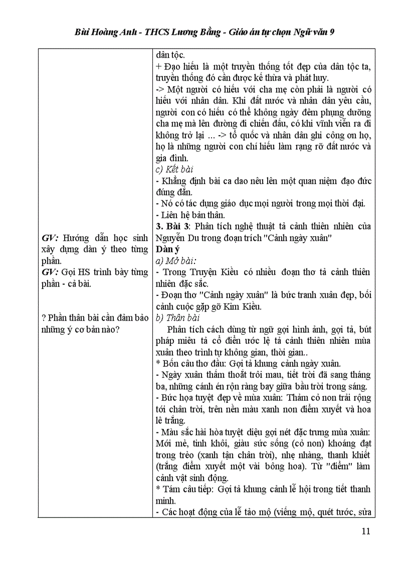 image for page Giáo án tự chon văn 9 học kỳ 2