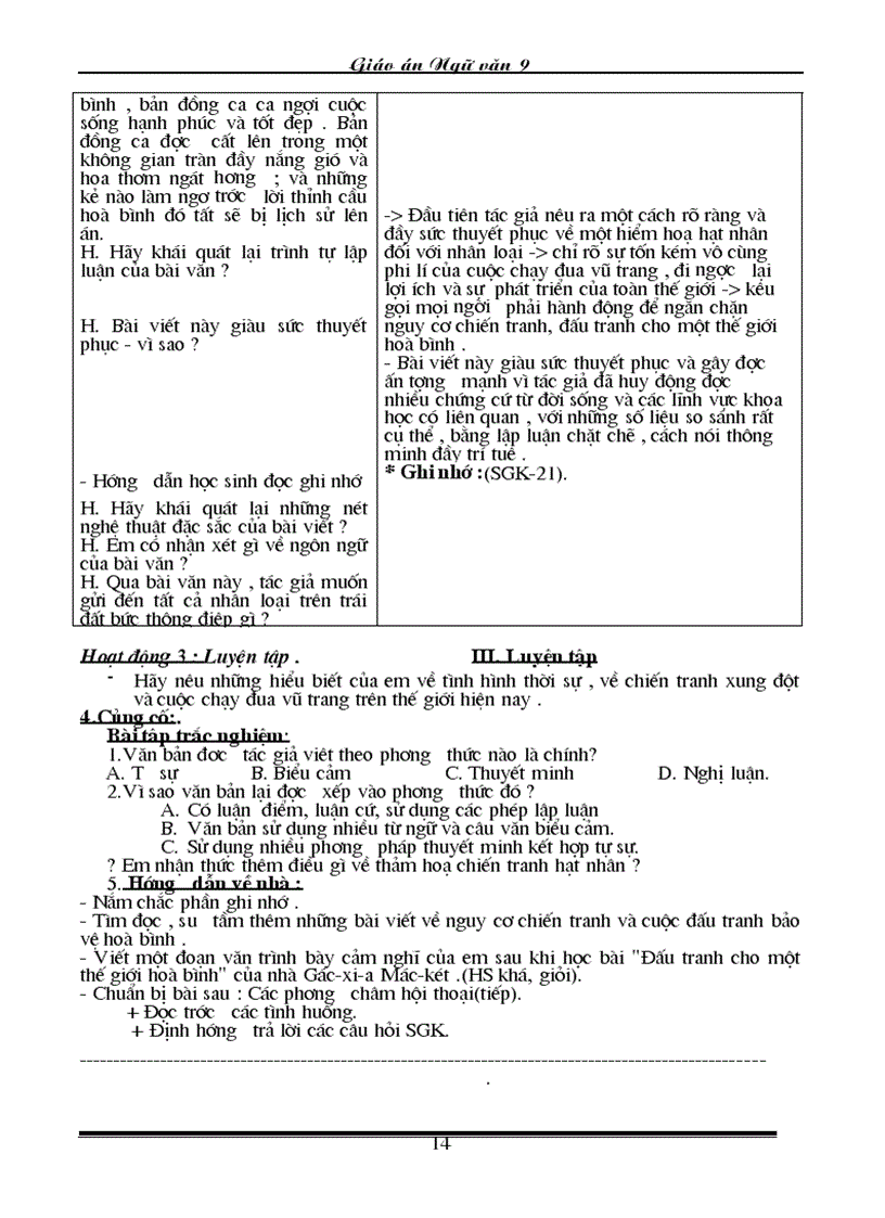 image for page Giao an Van 9 Chuan 3 cot