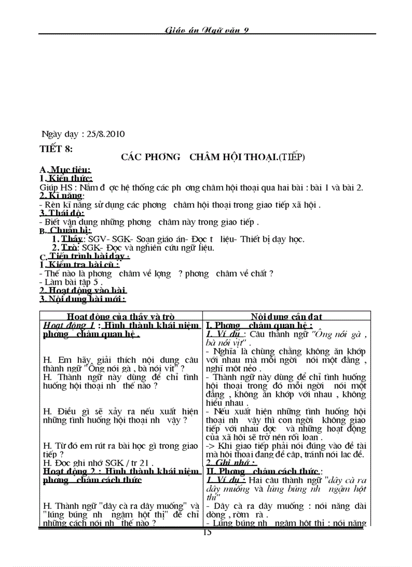 image for page Giao an Van 9 Chuan 3 cot