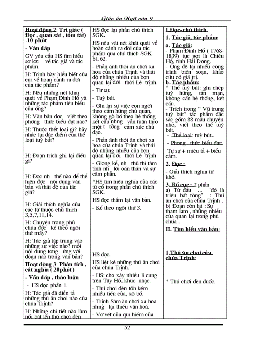 image for page Giao an Van 9 Chuan 3 cot