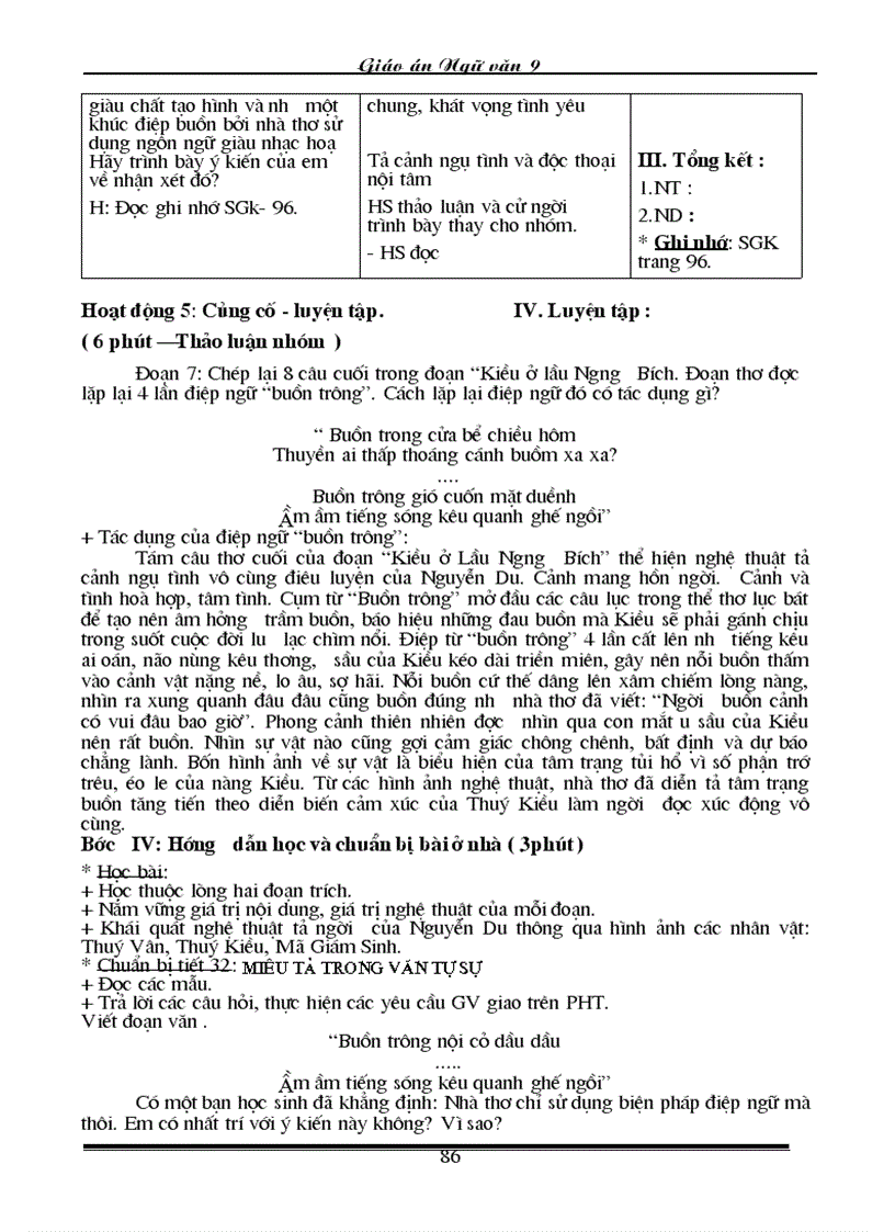 image for page Giao an Van 9 Chuan 3 cot