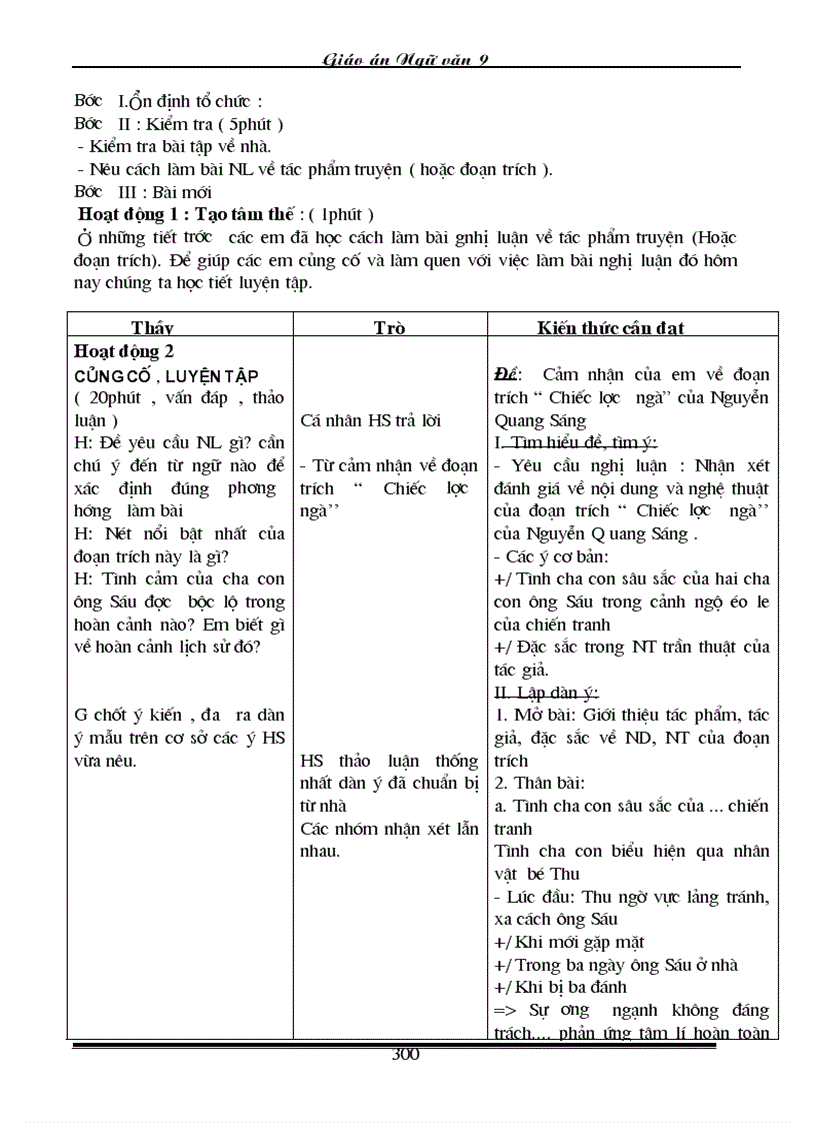 image for page Giao an Van 9 Chuan 3 cot