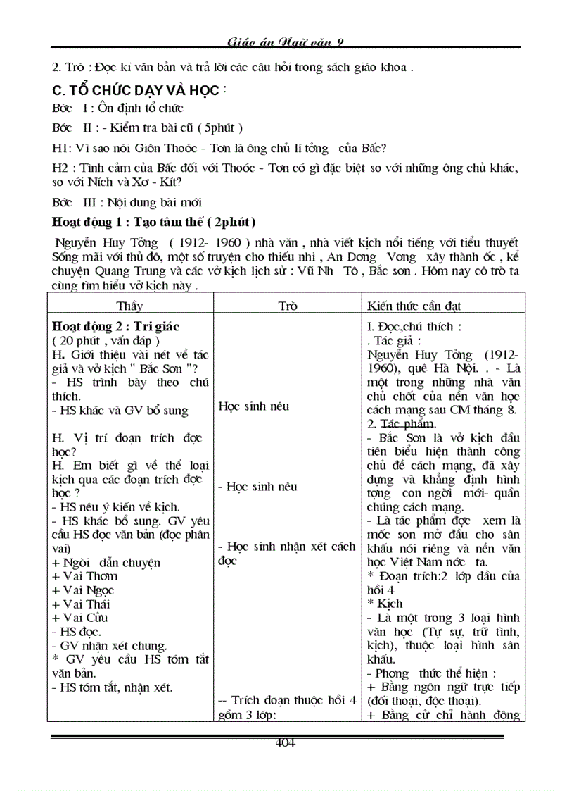 image for page Giao an Van 9 Chuan 3 cot