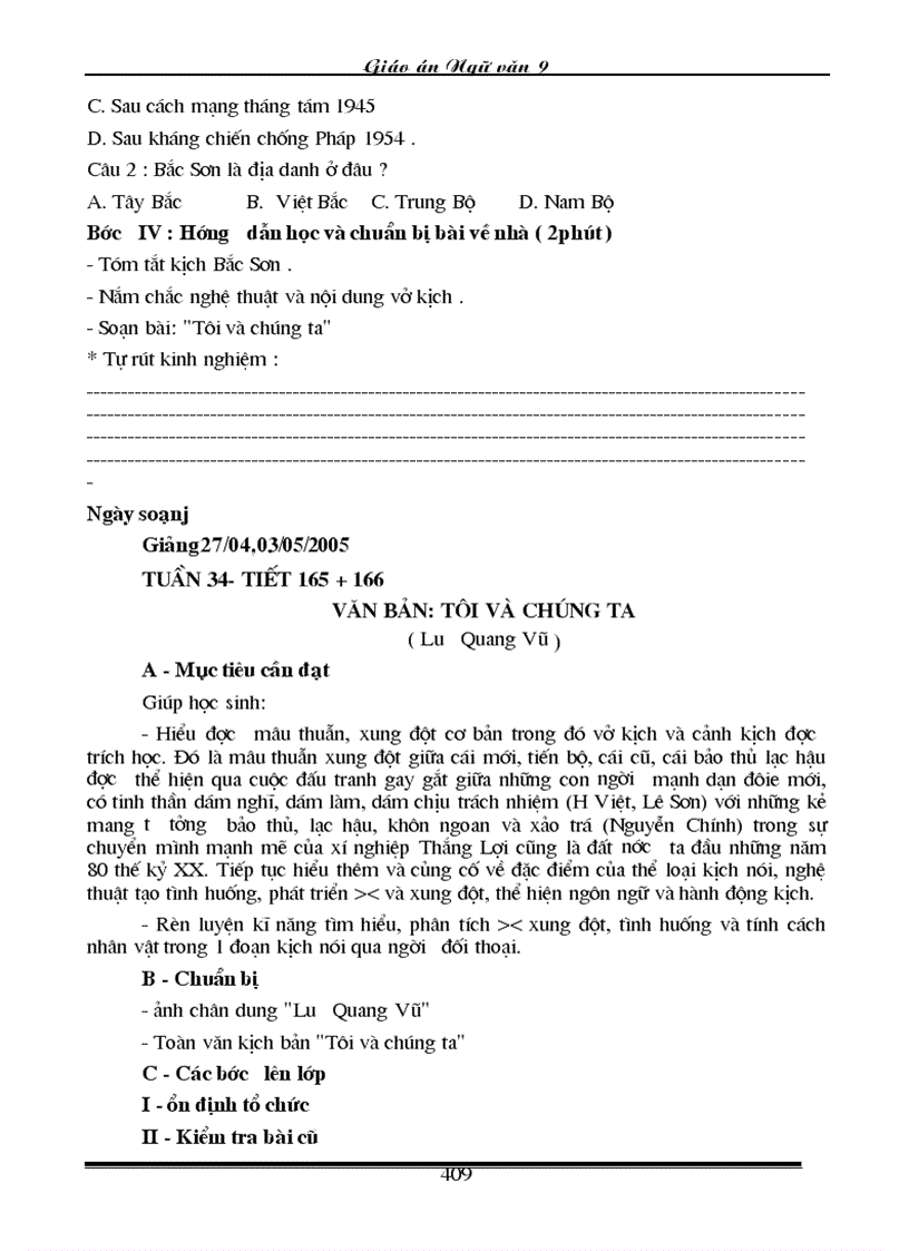 image for page Giao an Van 9 Chuan 3 cot