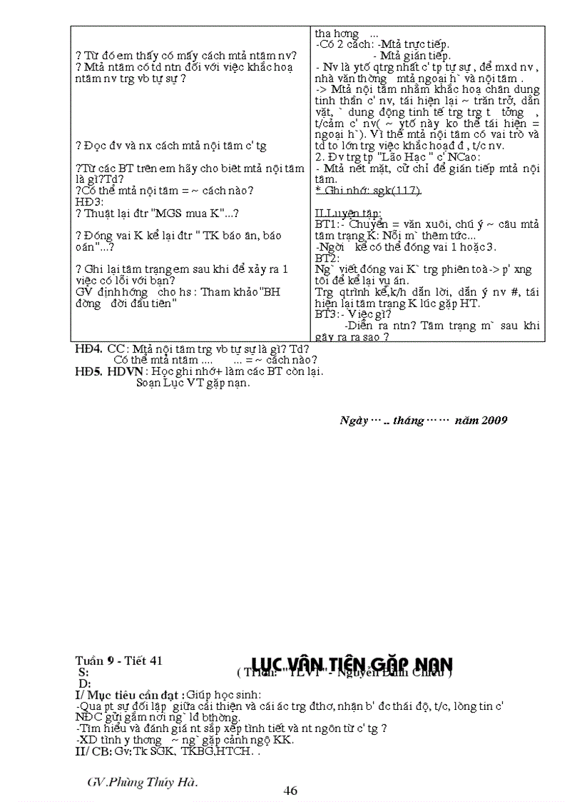 image for page Giao An Van 9 chuan khong can chinh