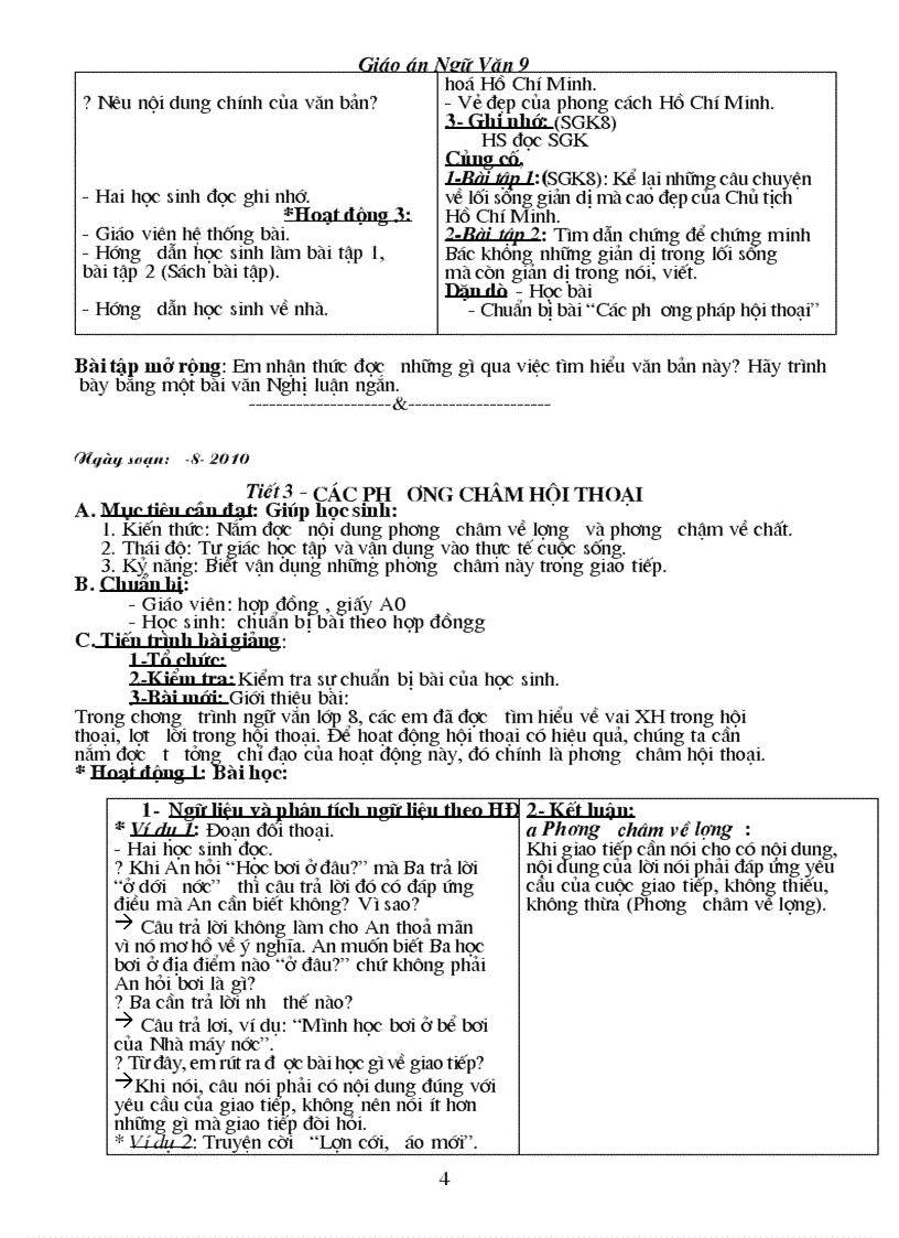 image for page Giao an Van 9 Chuan KT