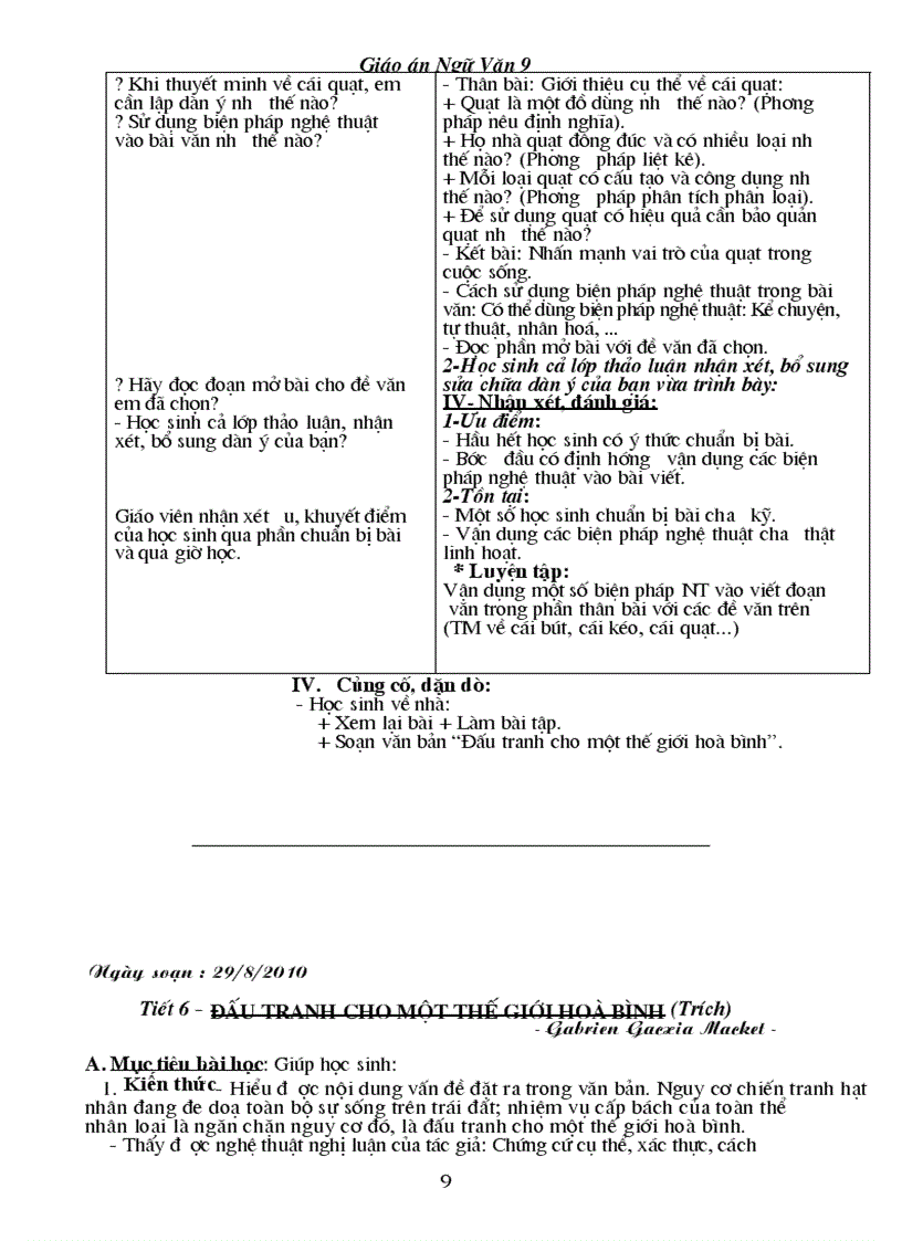 image for page Giao an Van 9 Chuan KT