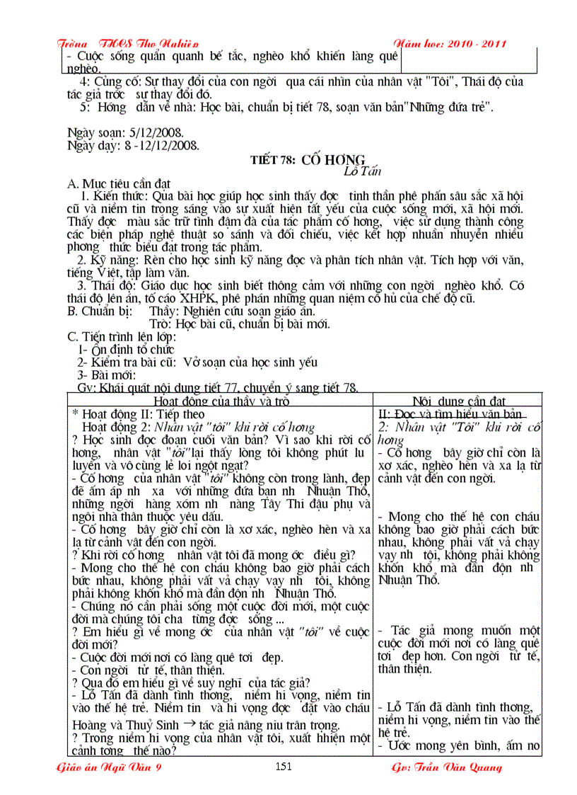 image for page Giáo án Văn 9 CN