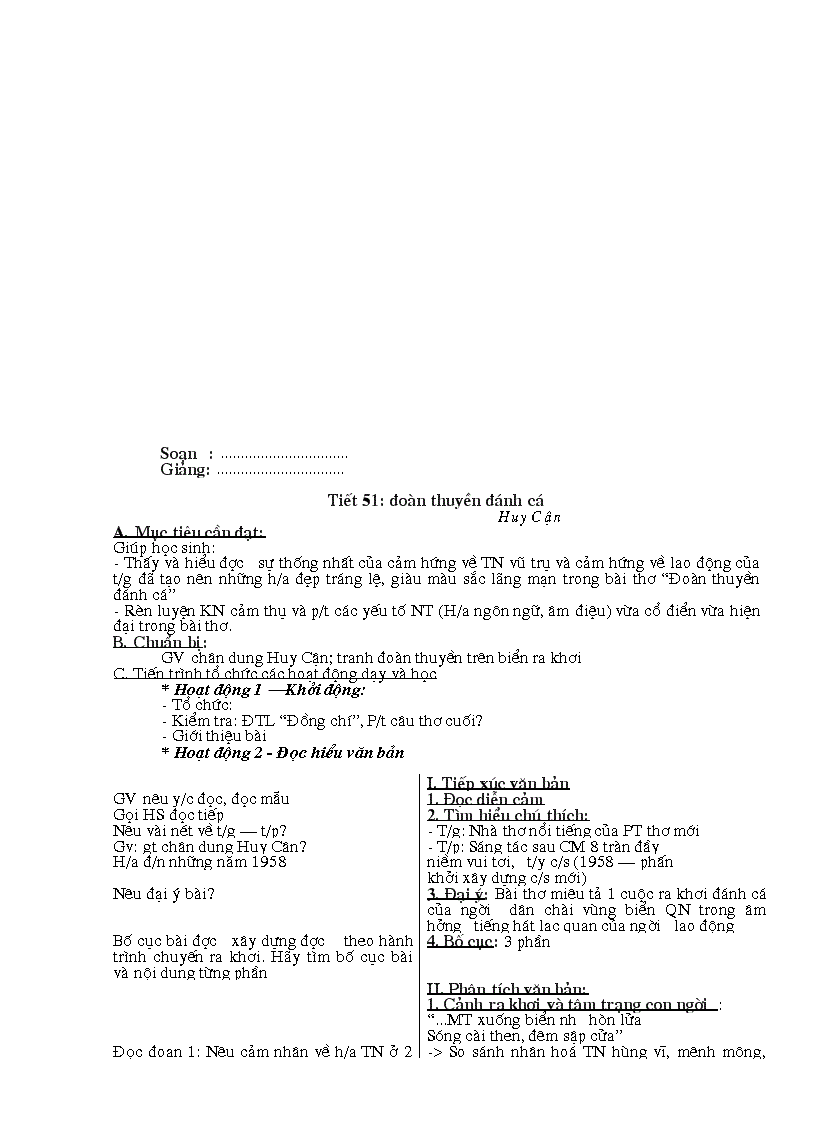 image for page Giáo án văn 9 học kì I