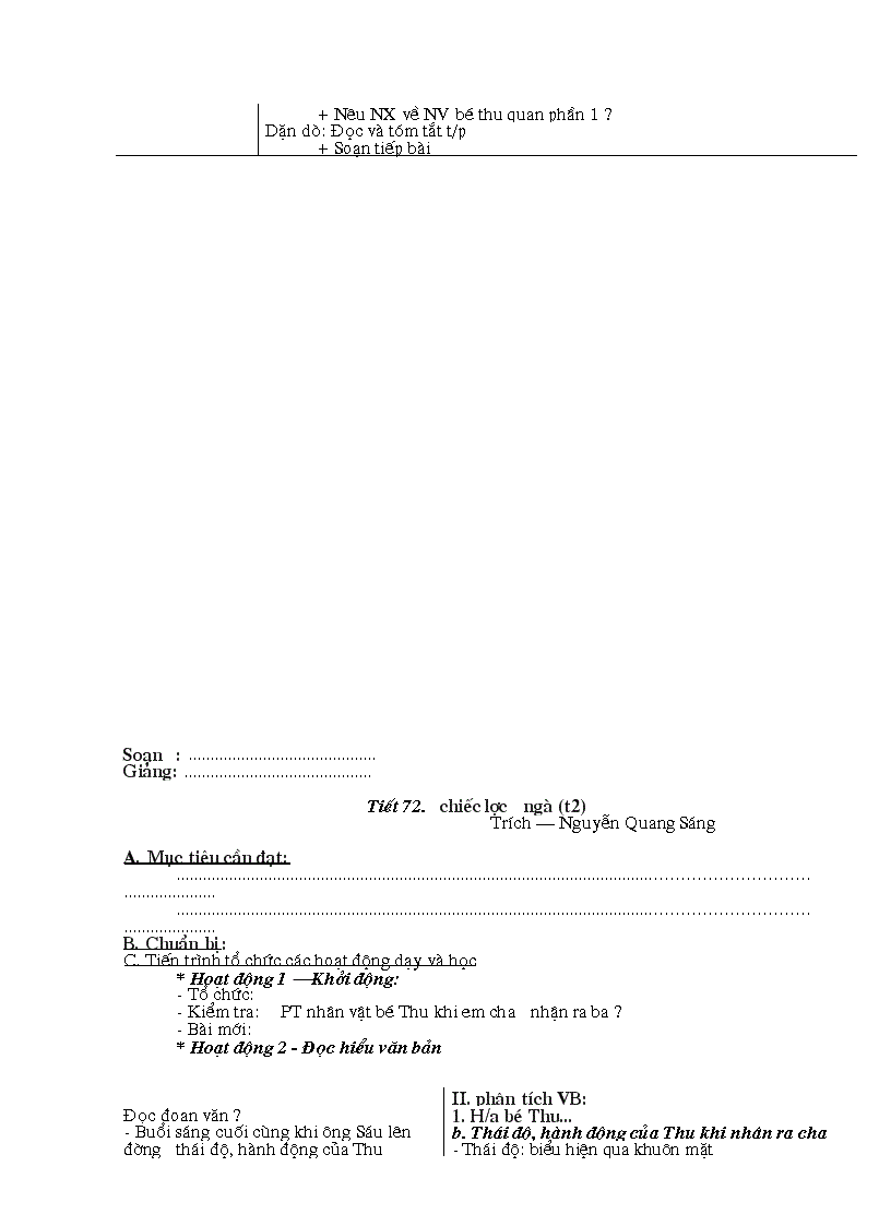 image for page Giáo án văn 9 học kì I