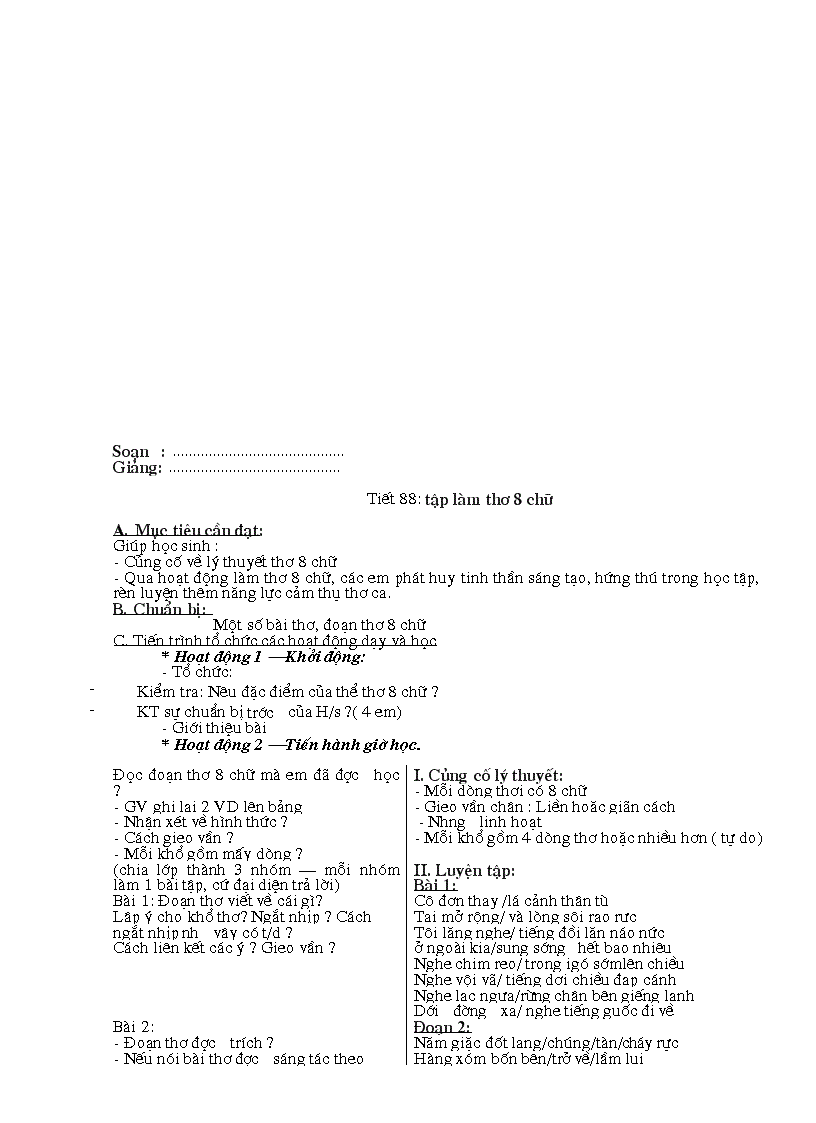 image for page Giáo án văn 9 học kì I