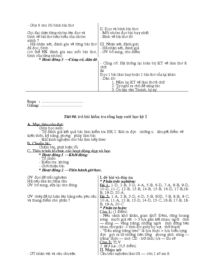 image for page Giáo án văn 9 học kì I