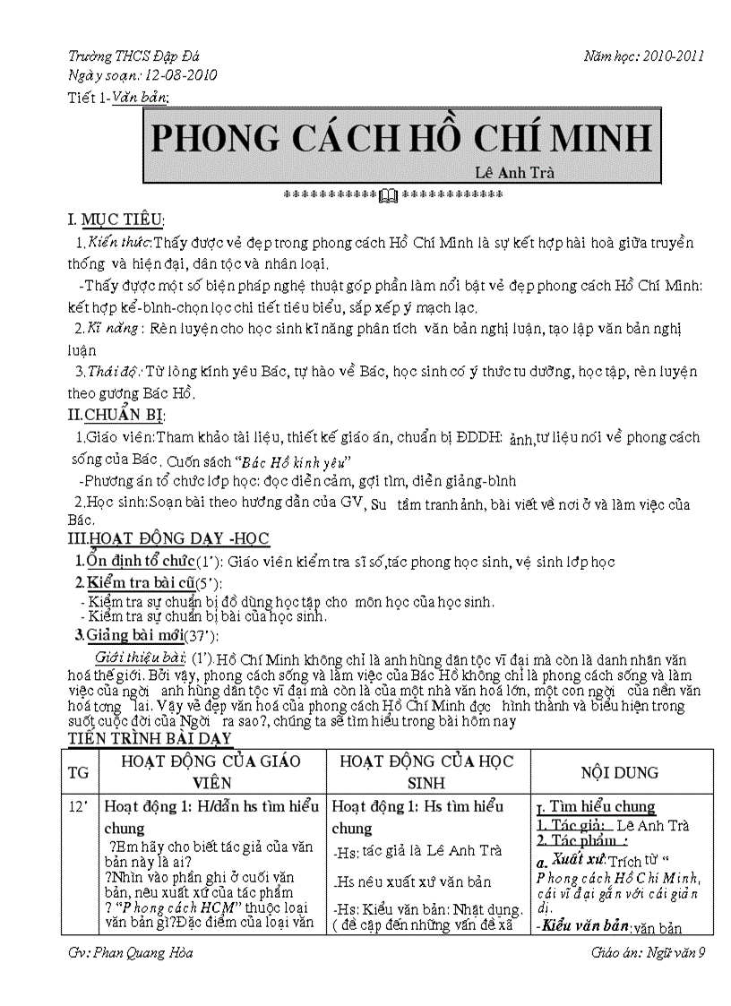 image for page Giao an van 9 soan theo 4 cot