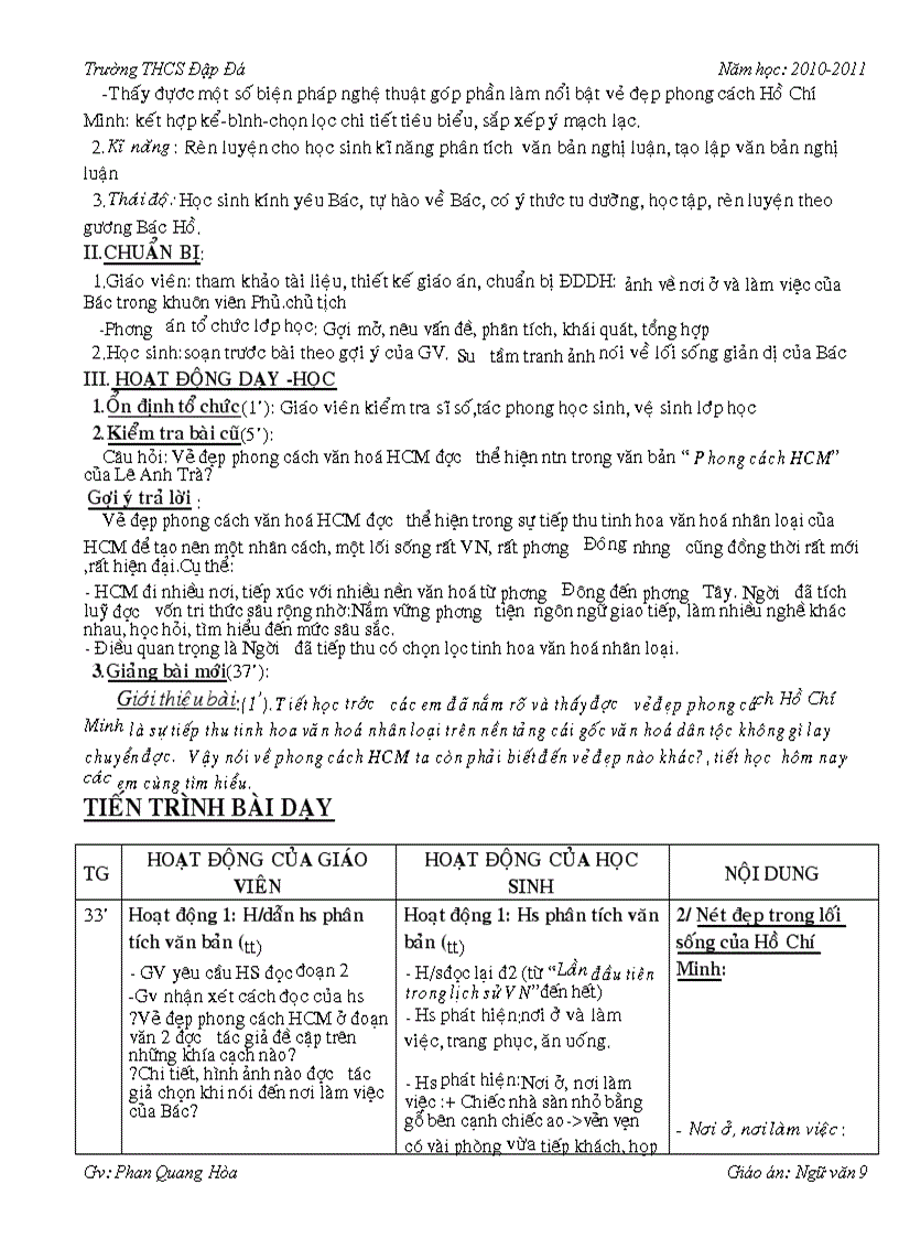 image for page Giao an van 9 soan theo 4 cot