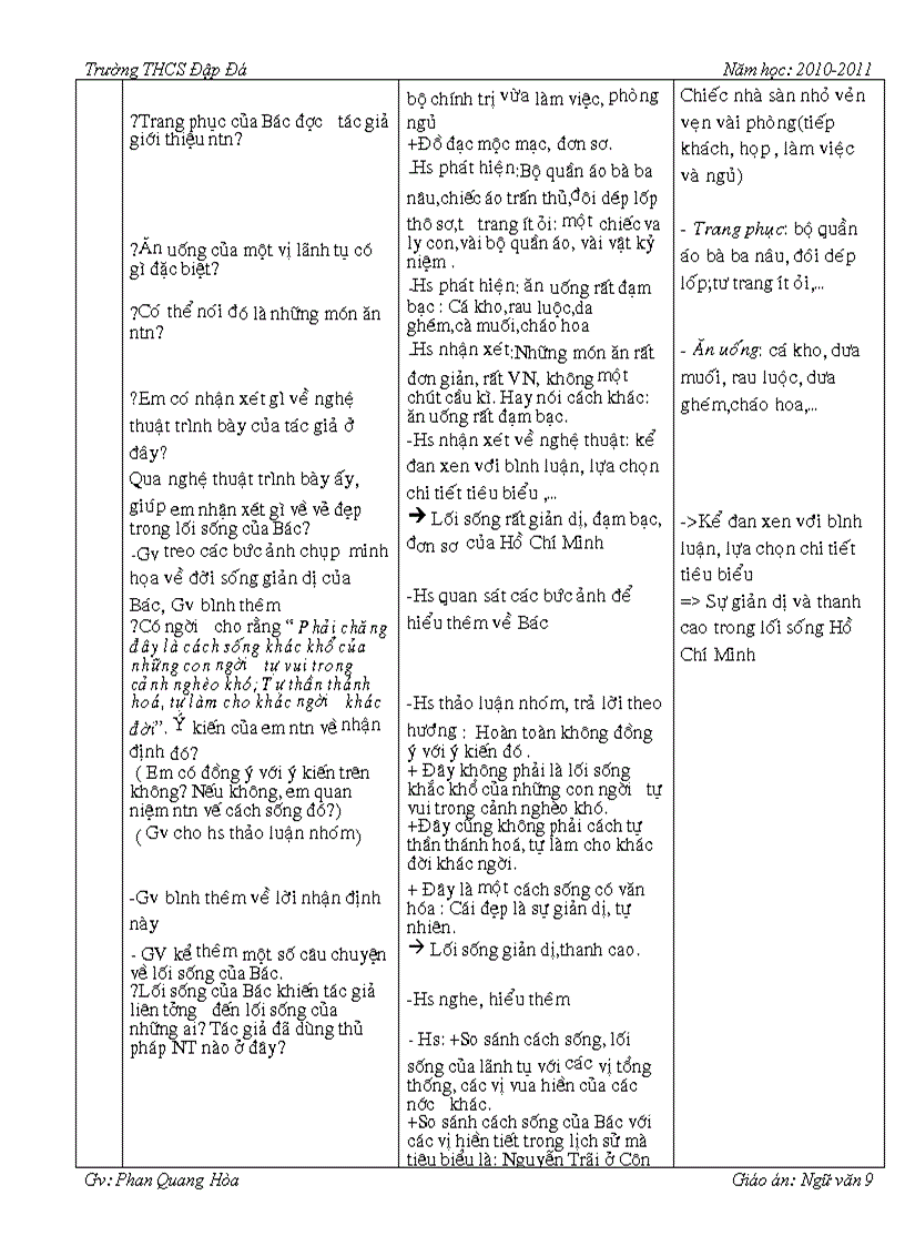 image for page Giao an van 9 soan theo 4 cot