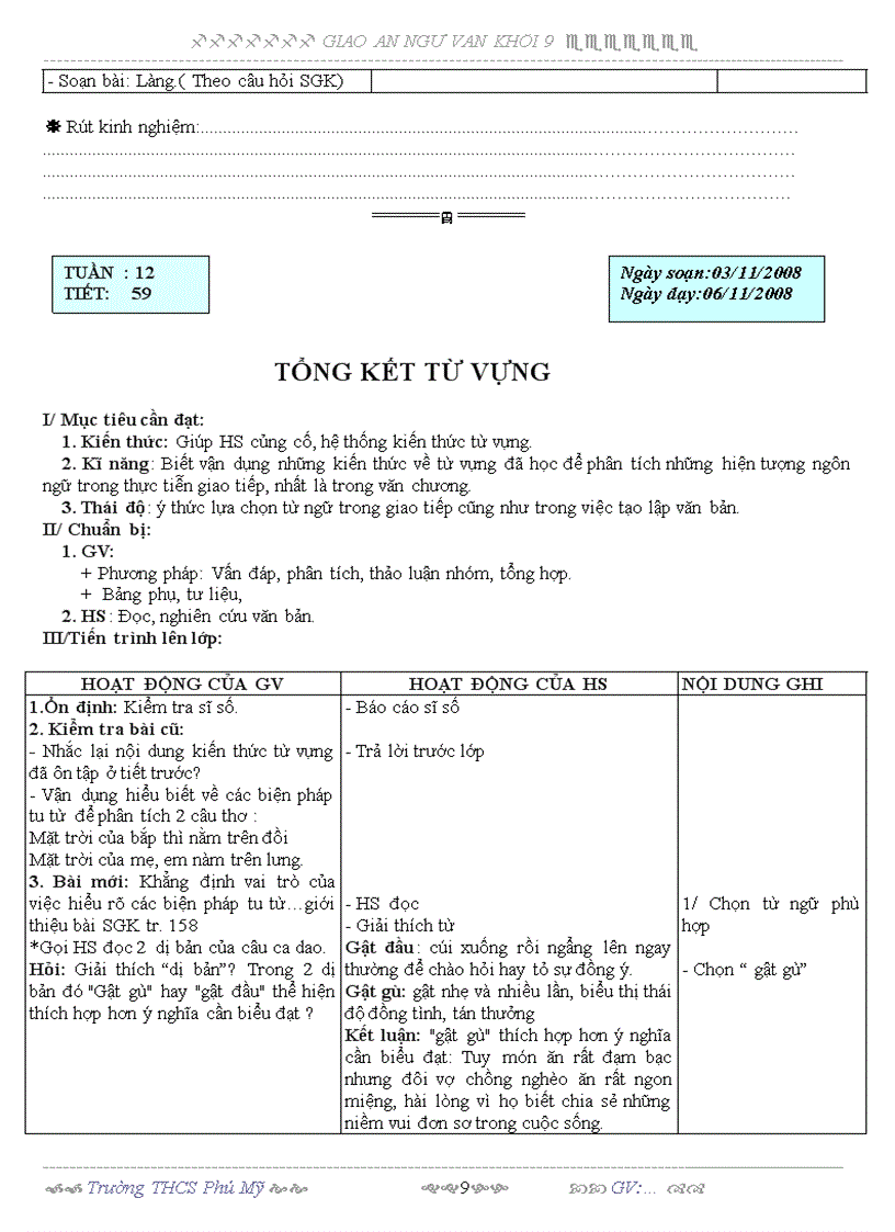 image for page Giao an van 9 tuan 12 3 cot
