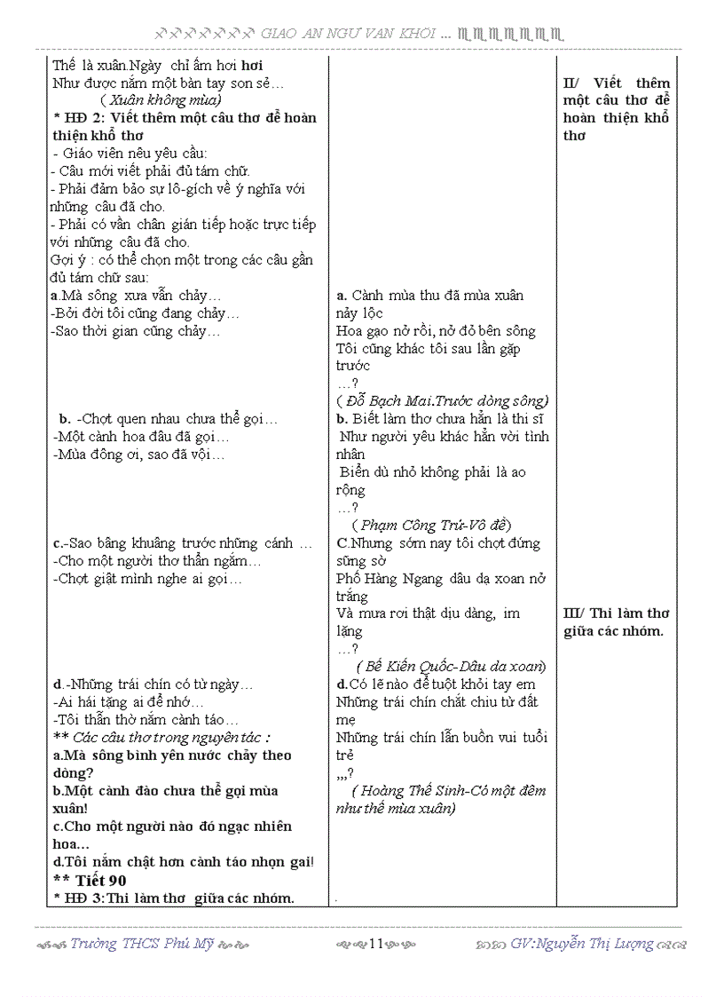 image for page Giáo án văn 9 tuần 17 18 19 3 cột