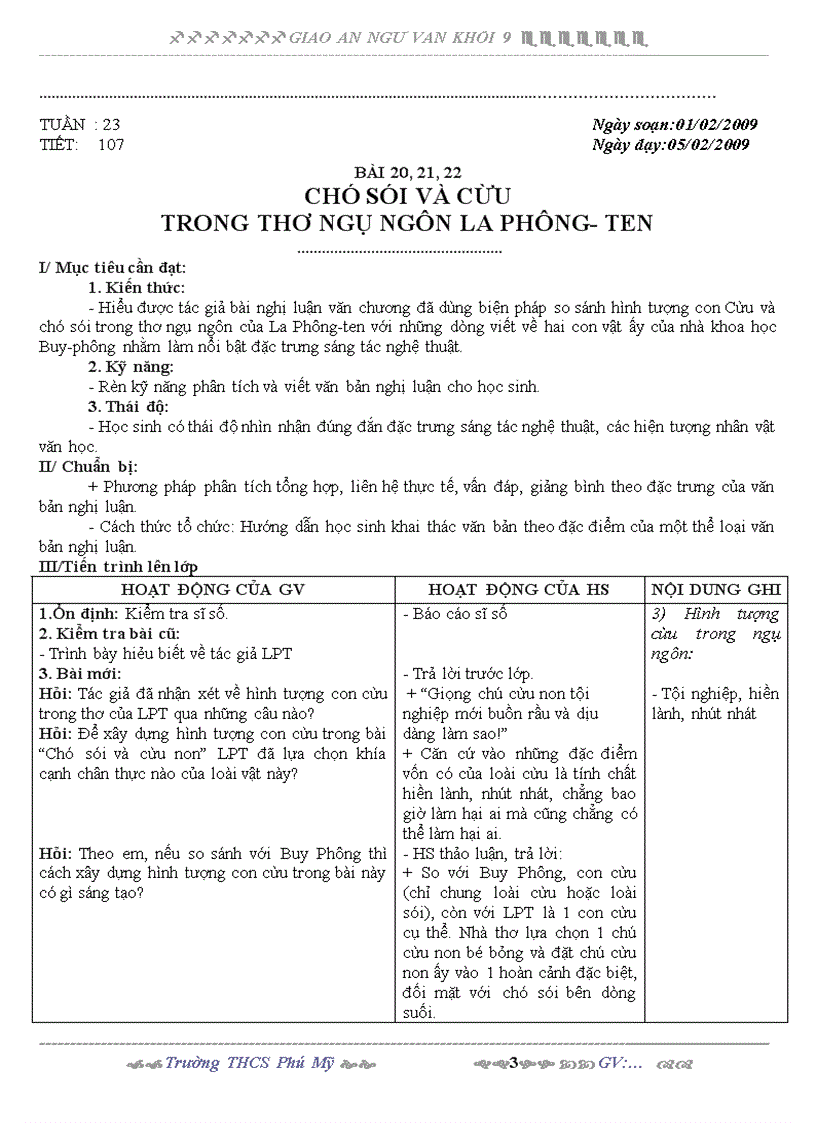 image for page GIÁO ÁN VĂN 9 TUẦN 23 3 Cột