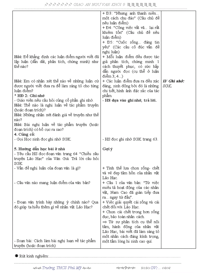 image for page Giáo án văn 9 tuàn 25 3 cột