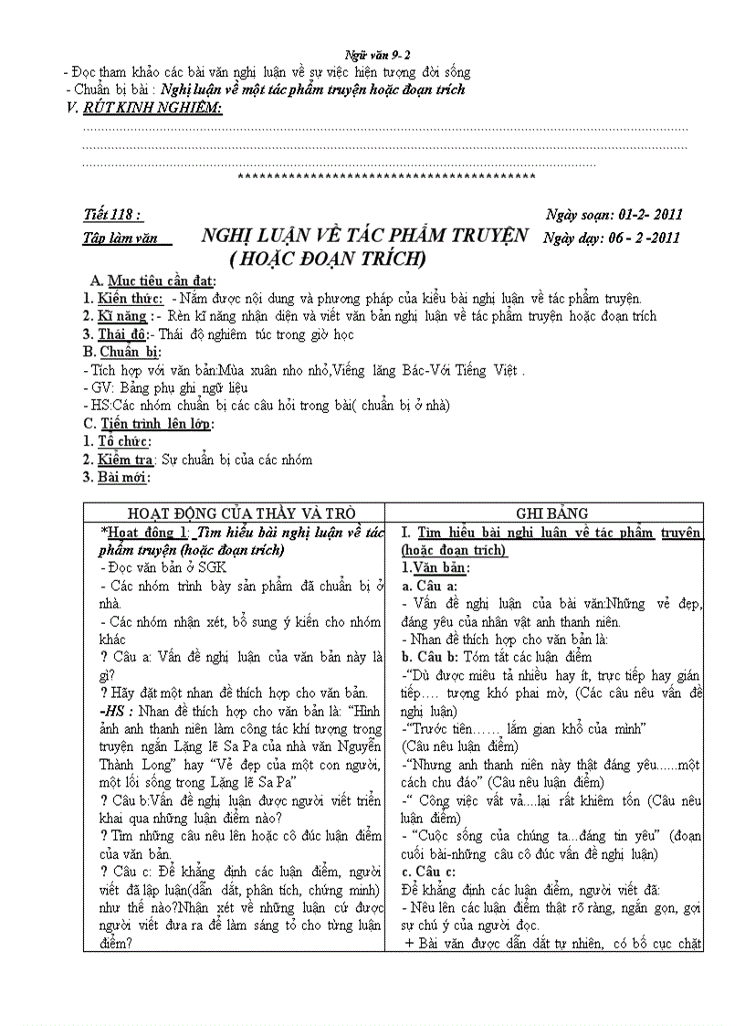 image for page Giáo án văn 9 tuần 25 chuan