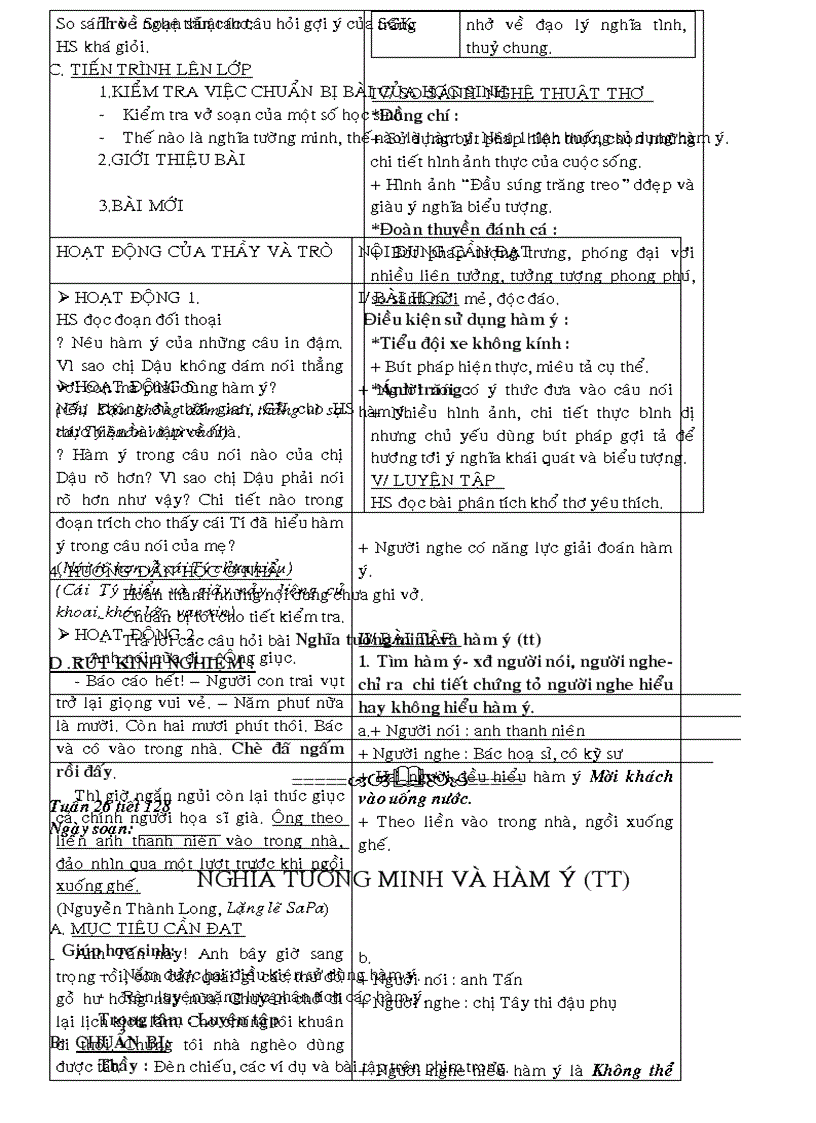 image for page Giáo án văn 9 tuần 25 26