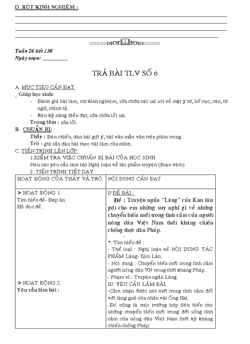 image for page Giáo án văn 9 tuần 25 26