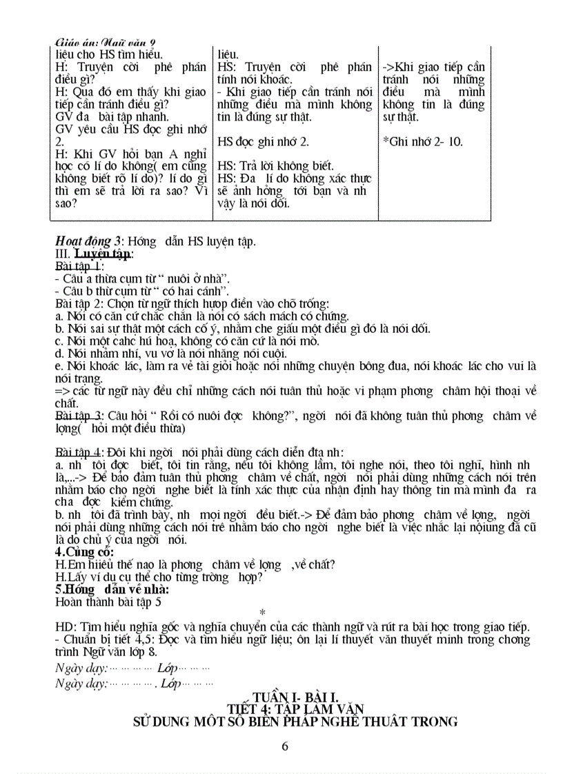 image for page Giáo án văn lớp 9 cn