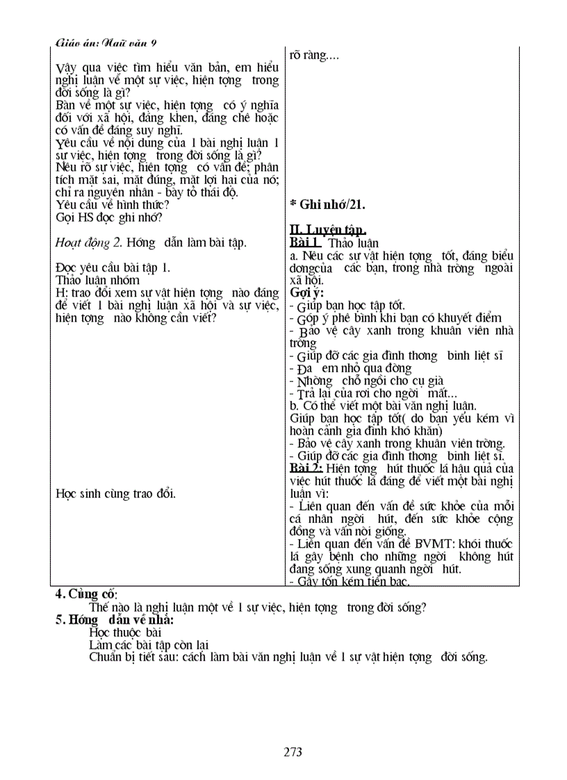 image for page Giáo án văn lớp 9 cn