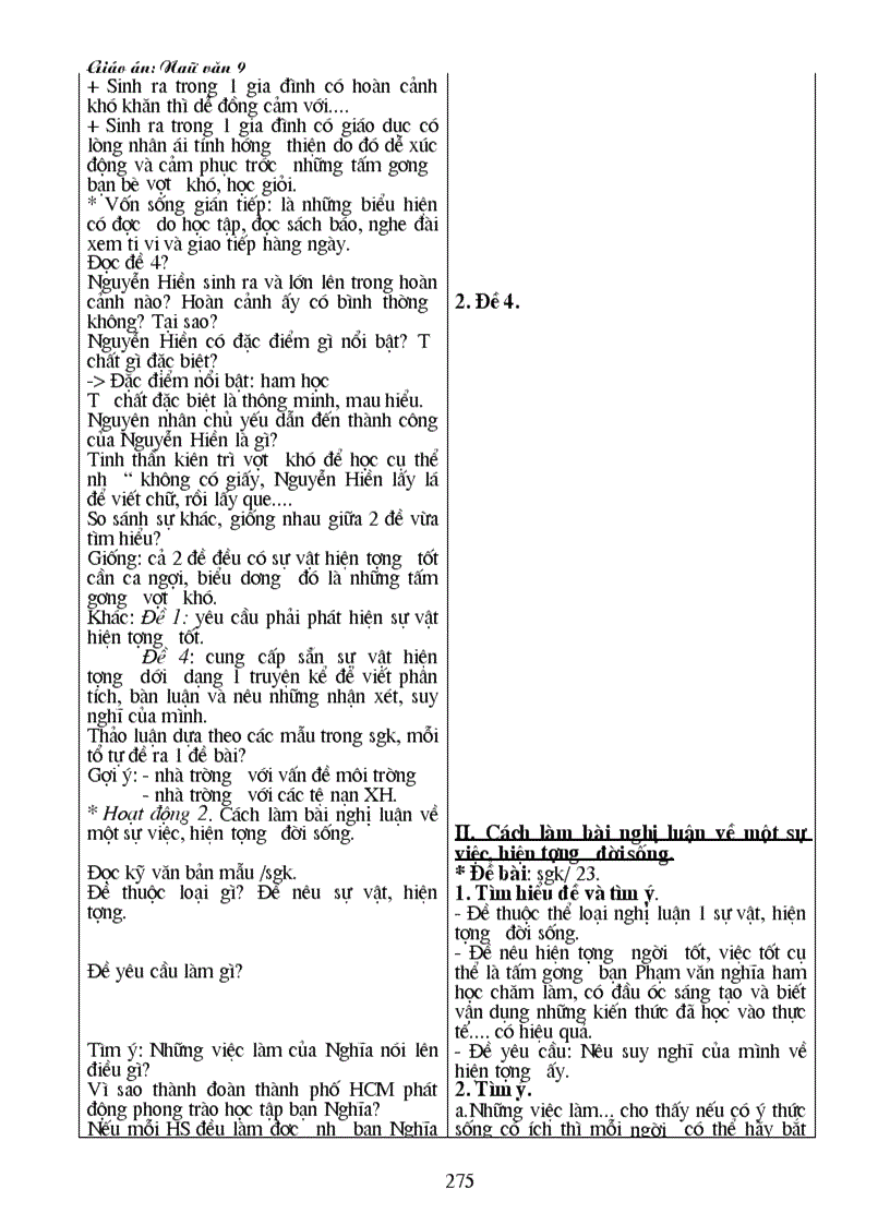 image for page Giáo án văn lớp 9 cn