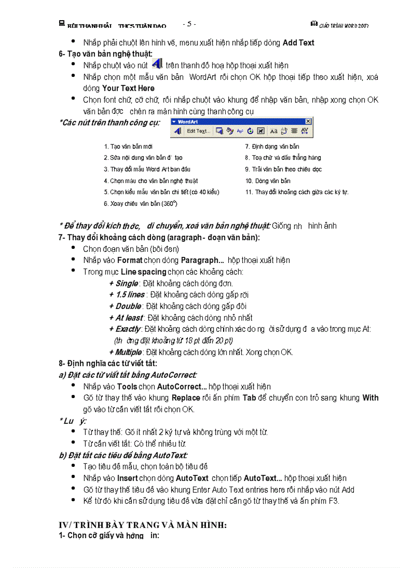 image for page Giáo trình Word