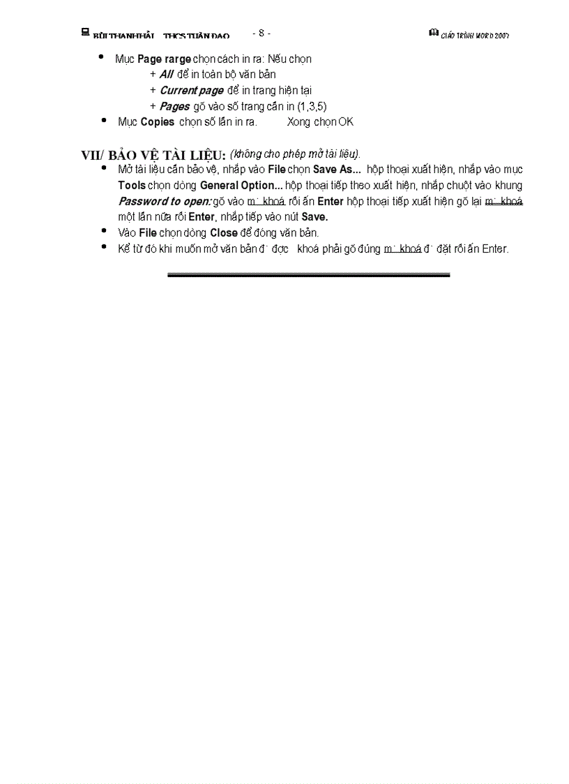 image for page Giáo trình Word