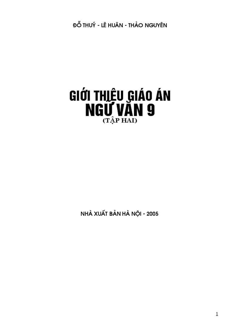 image for page Giới thiệu giáo án ngữ văn 9 2
