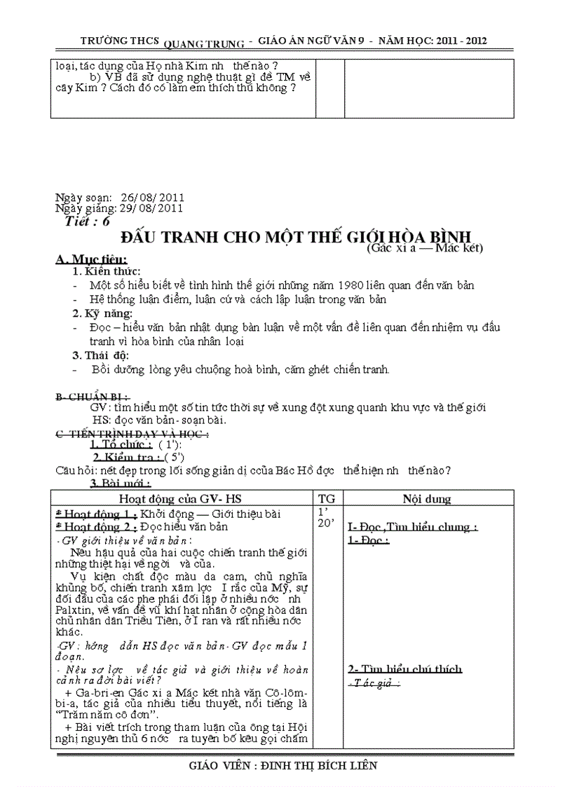 image for page Giáo án ngữ văn 9 hk i 1