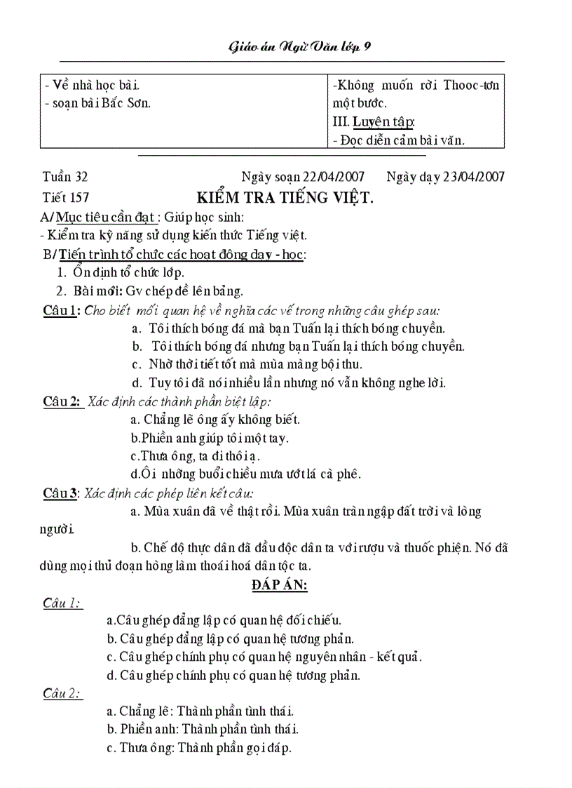 image for page Giáo án ngữ văn 9 Toàn tập 1